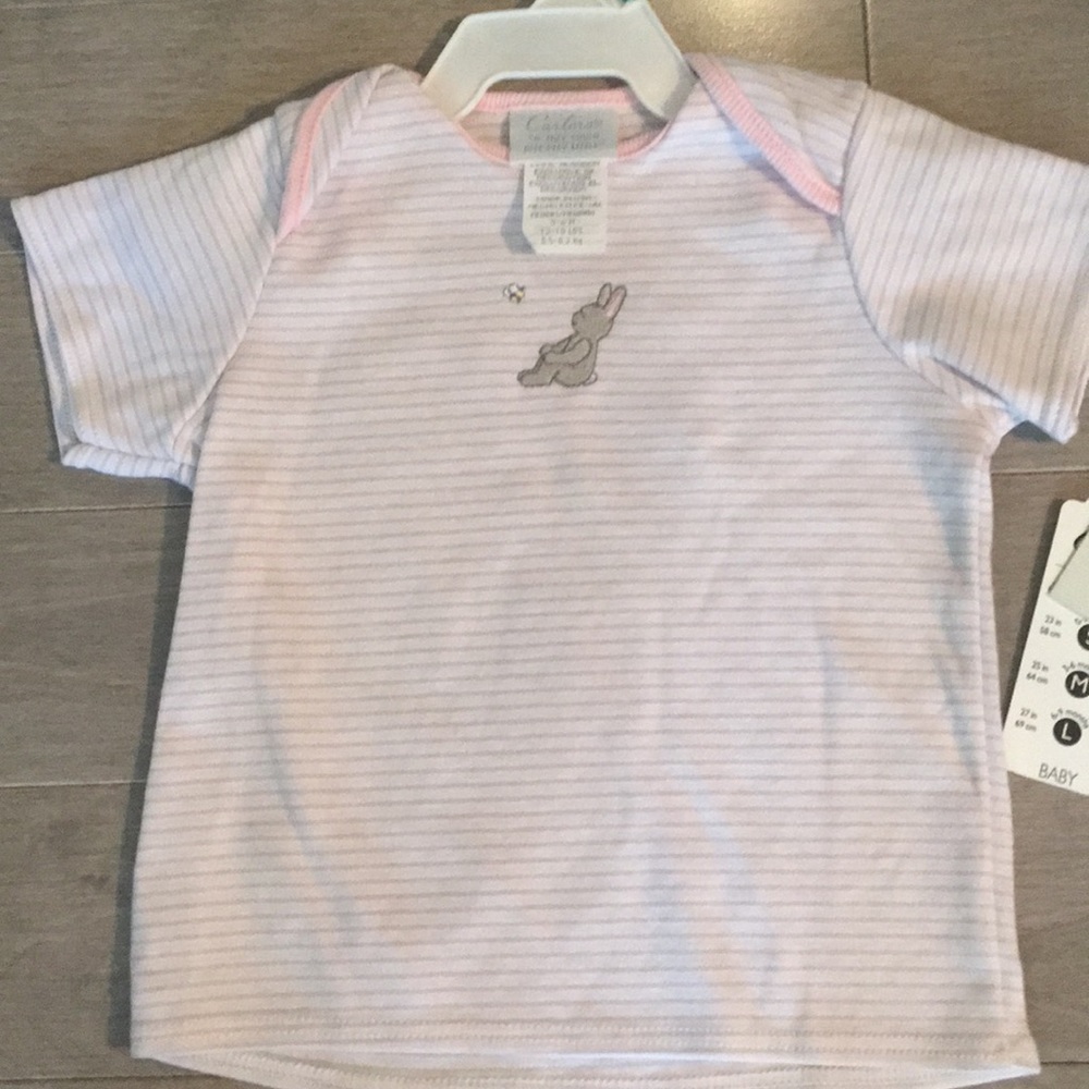 Carter’s 100% Cotton T-shirt with bunny detail.